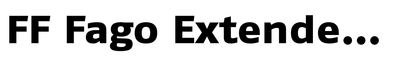 FF Fago Extended ExtraBold